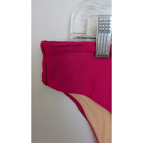 J.Crew Ribbed High-Rise Classic Cheeky Bikini Bottom Hot Pink SZ XXL NWT - Picture 3 of 14